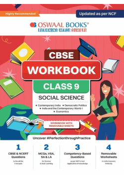 Oswaal CBSE Workbook | Social Science | Class 9 | Updated as per NCF | For better results | For 2024 Exam