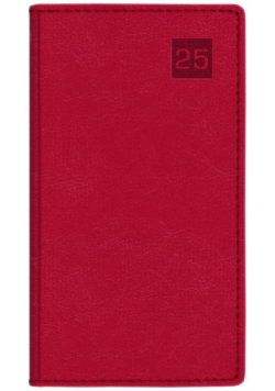 Kalendarz 2025 Nebraska Flex A6 tygodniowy czerwony