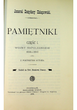 Pamiętniki Część 1 i 2 Reprint z 1899 r.