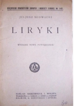Liryki ,1920r.