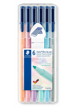 Flamaster Triplus 1 mm PASTEL 6 szt. w etui Staedtler