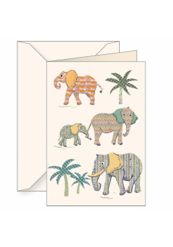 Karnet B6 + koperta 6119 Słonie i palmy