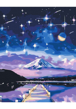 Malowanie po numerach Gwiaździsta noc nad Fujiyama
