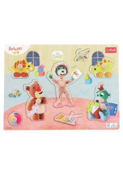 Puzzle drewniane medium Bobaski i Miś 61629