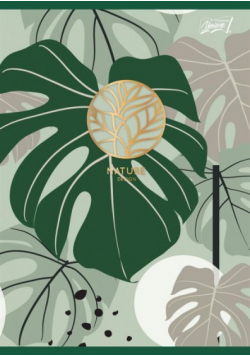 Paczka Zeszyt A5 60k kratka tropical leaves mix pakiet 10 sztuk