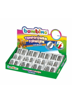 Temperówki podwójne metalowe Bambino 12 sztuk