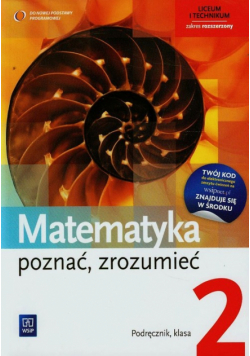 Matematyka poznać zrozumieć 2 Podręcznik Zakres rozszerzony