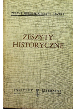 Zeszyty Historyczne zeszyt 73