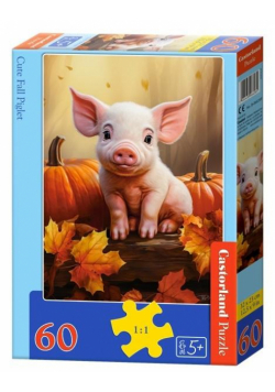 Puzzle 60 Cute Fall Piglet B-066285
