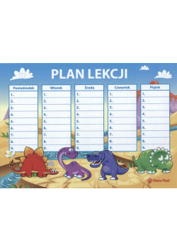 Naklejka elektrostatyczna plan lekcji