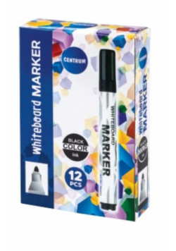 Marker tablicowy czarny 80531 (12szt)