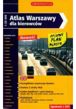 Atlas Warszawy dla kierowców Skala 1 20 000