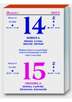 Kalendarz 2015 KL 15 Kalendarz dwudniowy zdzierak