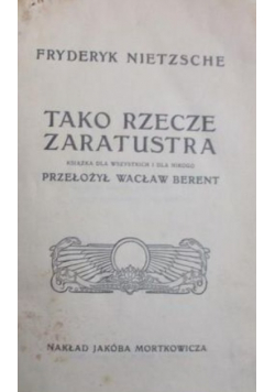 Tako rzecze Zaratustra 1913 r.