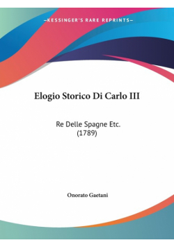 Elogio Storico Di Carlo III
