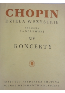 Chopin.Dzieła Wszystkie. XIV Koncerty, 1949r.