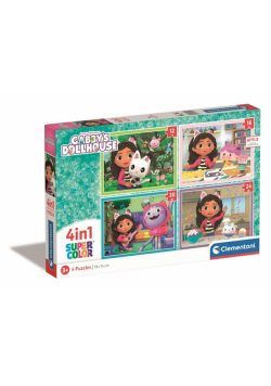 Puzzle 4 w 1 Supercolor Gabby's Dollhouse