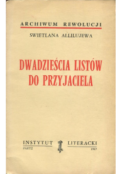 Dwadzieścia listów do przyjaciela