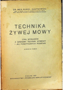 Technika żywej mowy 1937 r.