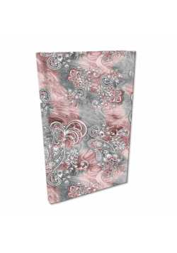 Notes A5 kratka Soft Touch Paisley szare