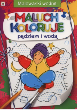 Maluch koloruje pędzlem i wodą Malowanki wodne