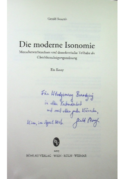 Die moderne Isonomie
