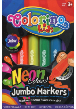 Markery Jumbo fluorescencyjne Colorino Kids 6 kolorów