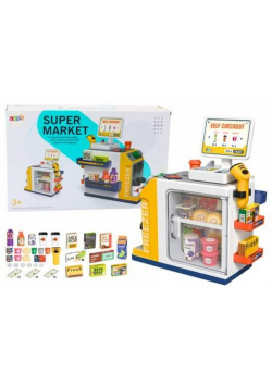 Kasa supermarketu ze skanerem światło i dźwięk