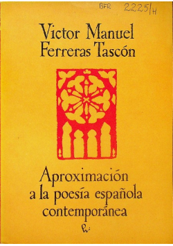 Aproximacion a la Poesia Espanola Contemporanea