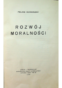 Rozwój moralności 1938 r.