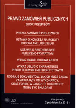 Prawo zamówień publicznych Zbiór przepisów