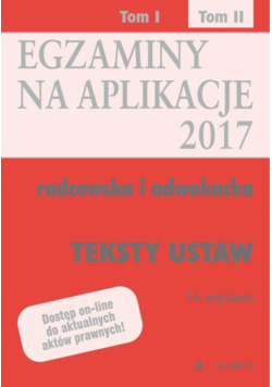 Egzaminy Aplikacje radcowska i adwokacka Tom 2 teksty