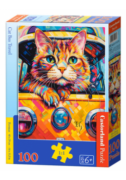 Puzzle 100 Cat Bus Travel