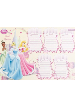 Plan lekcji z magnesem Princess