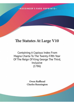 The Statutes At Large V10