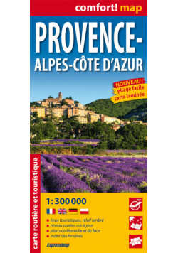 Provence-Alpes-Côte d’Azur laminowana mapa samochodowo-turystyczna 1:300 000