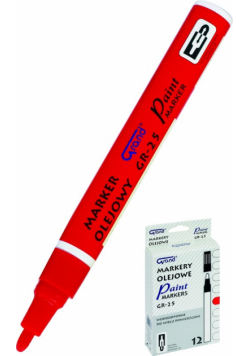 Marker olejowy Grand GR-25 czerwony 12 sztuk