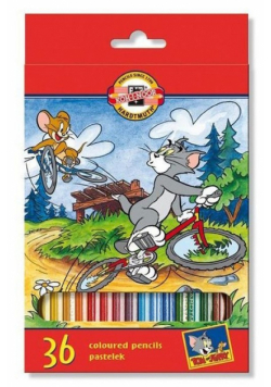 Kredki szkolne 36 kolorów Tom i Jerry