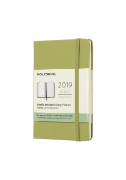 Kalendarz 2019 tygodniowy 12MP tw. lichen green