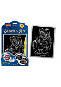 Scratch Art Dziewczyna z warkoczykami
