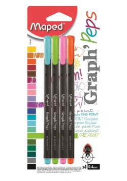 Cienkopis Graph peps kolory fancy 4 sztuki
