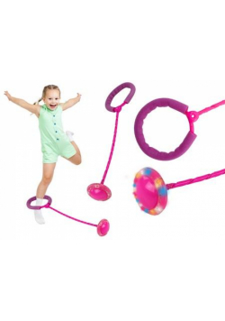 Hula hop skipper na nogę świecący różowy
