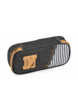 Piórnik etui Denim czarny