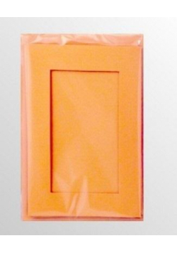 Karty passepartout prostokąt pomarańcz 10,5x15cm