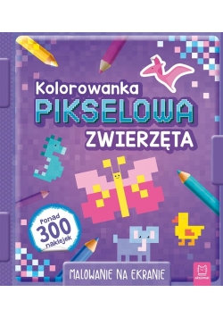 Kolorowanka pikselowa z naklejkami. Zwierzęta