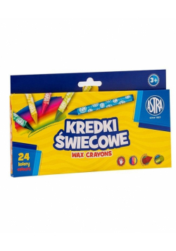 Kredki świecowe okrągłe 24kol ASTRA