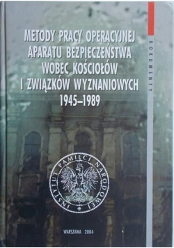 Metody pracy operacyjnej aparatu bezpieczeństwa wobec kościołów i związków wyznaniowych 1945 - 1989