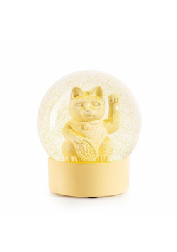 Kula śnieżna - Lucky Cat żółty
