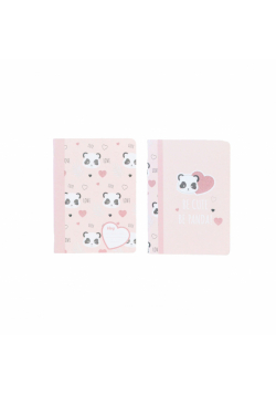 Paczka zeszyt A4 48k.kratka Cute Panda mix pakiet 5 sztuk