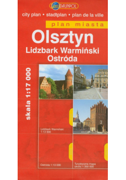 Olsztyn Lidzbark Warmiński Ostróda Plan miasta1:17000